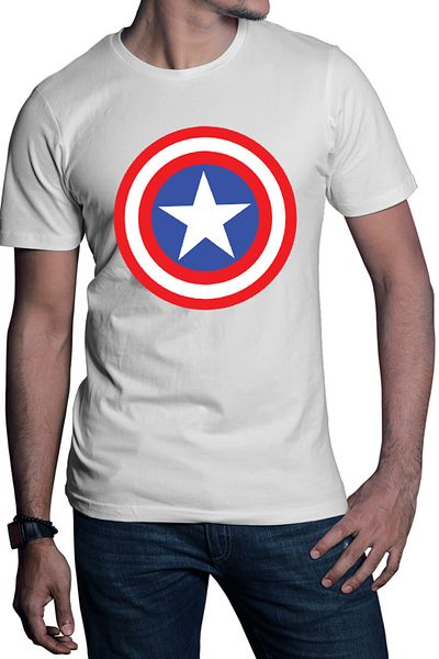 OEM Men's T-shirt Captain America Cool Powerful Control Abilities