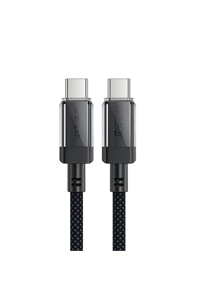 Acefast Kabel przewód USB-C z nylonowym oplotem PD 60W 480Mb/s - czarny