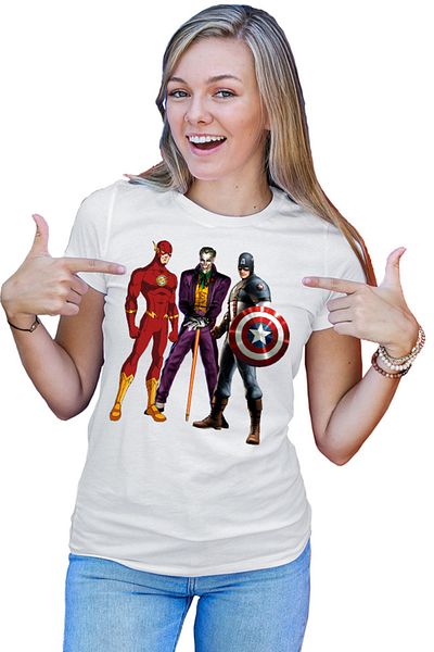 OEM Tricou Femei Captain America Joker Flash Serious Speed Suit