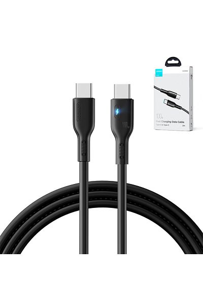 Joyroom Cablu USB-C cu LED 100W 2m negru