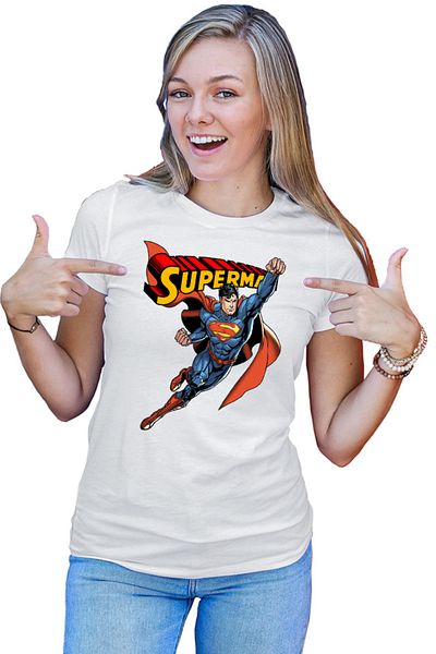 OEM Tricou Femei Superman Vintage Logo Supranatural Fantasy American