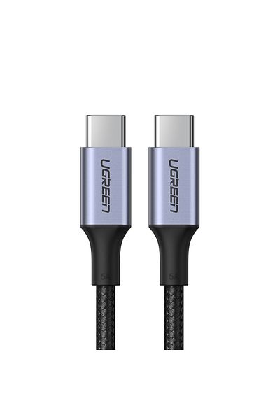 Ugreen Kabel przewód USB-C w oplocie 5A 480Mb/s 0.5m czarno szary