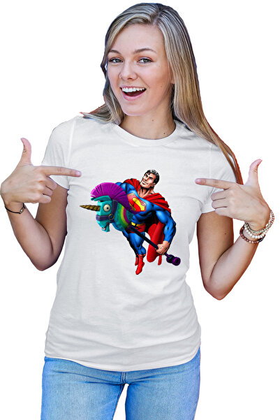 OEM Tricou Femei Superman Fortnite Horse Colorfull Troll Fly Happy Smilling
