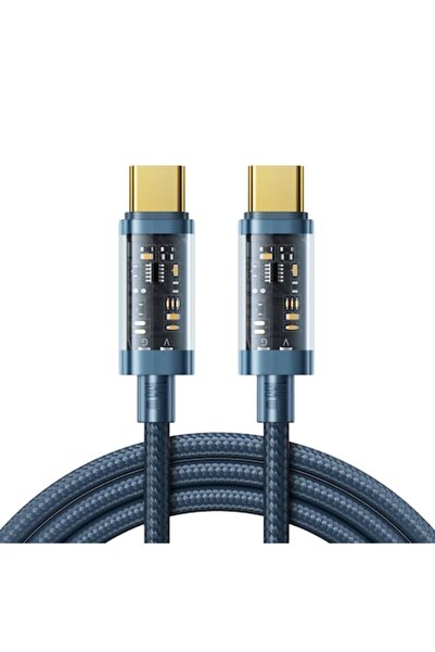 Bibilel USB-C to USB-C Cable, 100 W PD, fast charge and data transfer, 1.2M length, Reinforced, Navy Blue