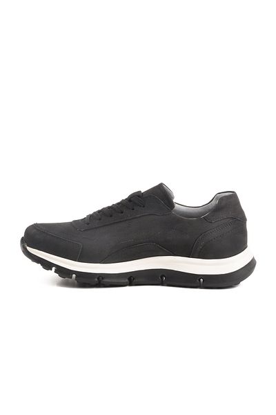 WALKWAY Black Nubuck Genuine Leather Casual Shoes 2519 m