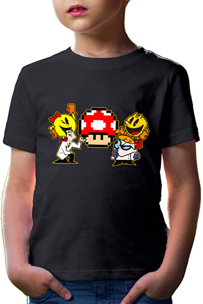 OEM Tricou copii Pac Man Mushroom Mario Woman Dexter Powerpuff Girls