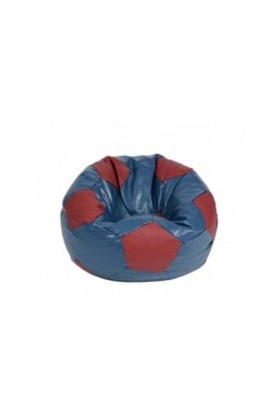Pufrelax Telstar Junior Ball Armchair, Eco-leather Material - Black & Red