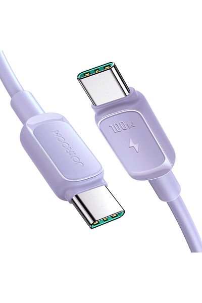 Joyroom Kabel przewód USB-C - USB-C 100W 1.2m fioletowy