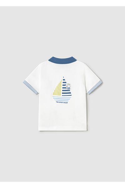 MAYORAL 01-04 Years White Polo Neck Short Sleeve T-Shirt - White