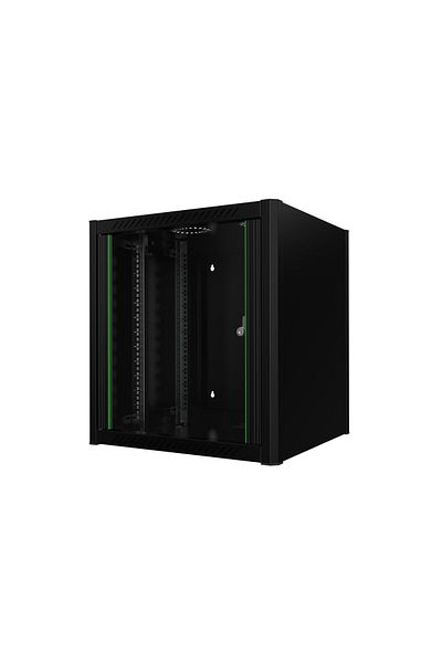 Inna marka Szafa rackowa Lanview 19" 12U do montażu na ścianie 600x560x645mm - czarna 8R707AA#ABB, RWM12U56BL