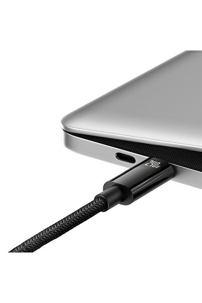 Baseus Kabel przewód USB-C 480Mb/s 240W Tungsten Gold 1m czarny