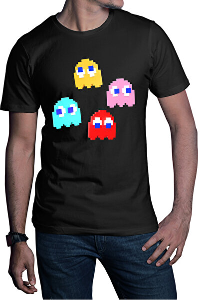 OEM Tricou barbati Pac Man Little Ghost Blinky Pinky Achievment Goal