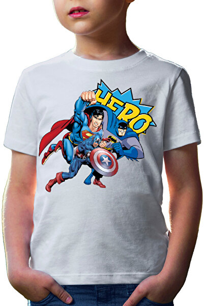 OEM Tricou copii Batman Superman Captain America Save Earth
