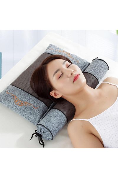 Lumely Memory Foam Mugwort Pillow,12 Types of Natural Materials,Stretchable,Prevents Neck & Shoulder Strain