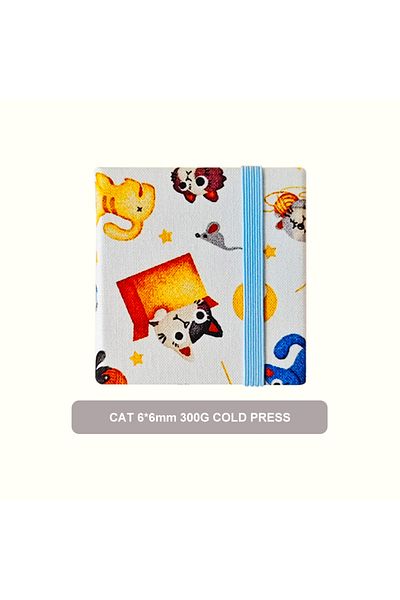 Choice Cat SeamiArt 6x6cm Mini Drawing Notebook Sketch Book Coloring Book For Watercolor Painting 300GSM Pa