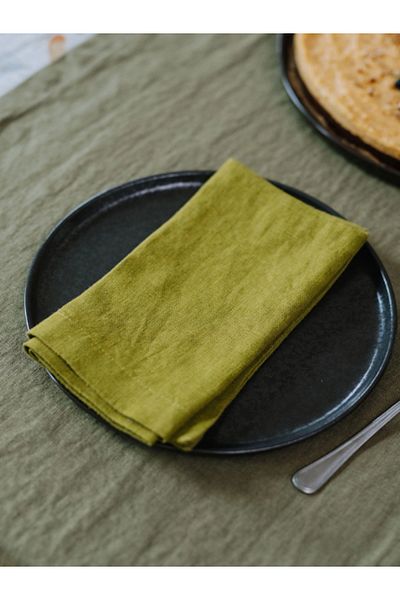 KÜTÜKhouse Seaweed Green Linen Napkin Set of 2