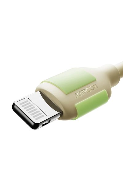 Joyroom Cablu USB-C - Lightning pentru iPhone cu vârf fluorescent 30W 1,2 m - Bej