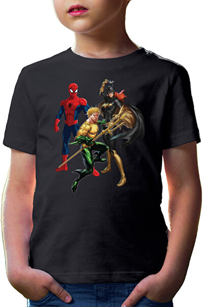OEM Tricou copii Aquaman Batwoman Spiderman Superhero Trident