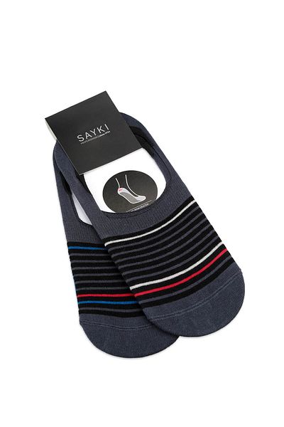 Hatemoğlu Black - Black 3-Piece Striped Ballerina Socks Set