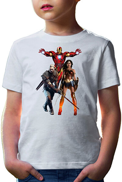 OEM Tricou copii Witcher Ironman Wonder Woman Superhero Horror