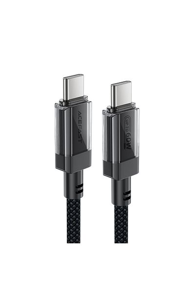 Acefast Kabel przewód USB-C z nylonowym oplotem PD 60W 480Mb/s - czarny