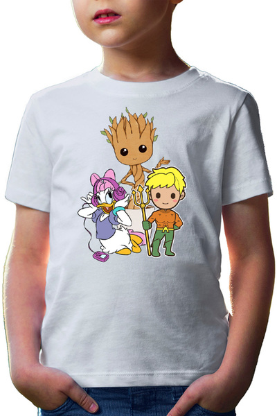 OEM Tricou copii Aquaman Baby Groot Daisy Duck Cartoon