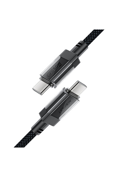 Acefast Kabel przewód USB-C z nylonowym oplotem PD 60W 480Mb/s - czarny