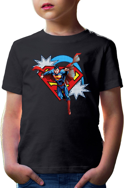 OEM Tricou copii Superman Logo Retro Comics Illustration Cosplay
