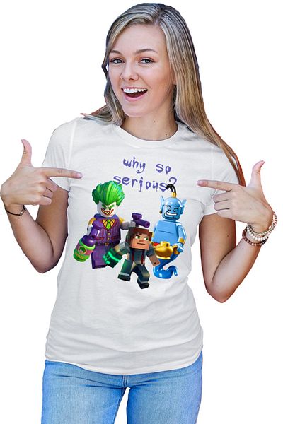 OEM Tricou Femei Joker Why Serious Alladin Spirit Minecraft Game