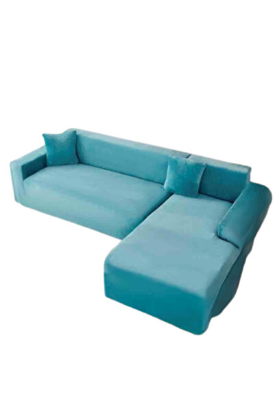 JOJO HOME Husă elastică pentru canapea de colț, catifea, culoare uni, L/M, 13...
