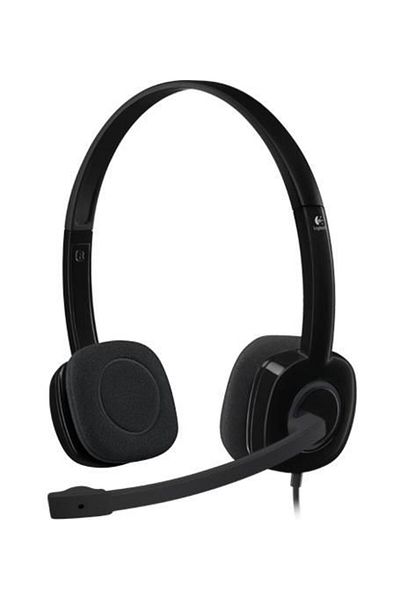 Inna marka Zestaw słuchawkowy Logitech H151 stereo na biuro/call center, czarny, przewodowy, 981-000587