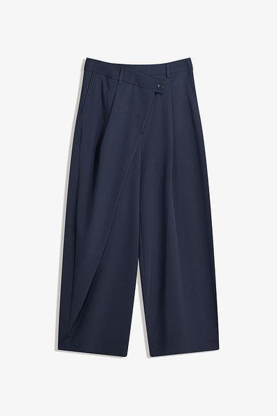 Bershka Tailored fit trousers with crossover waist