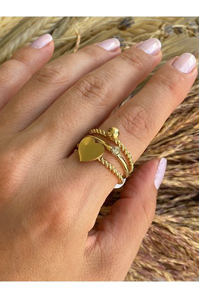 Lucios 316L Stainless Steel Triple Ring
