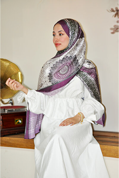 MSCARFS شال حريري بنمط سوريجان جانجان