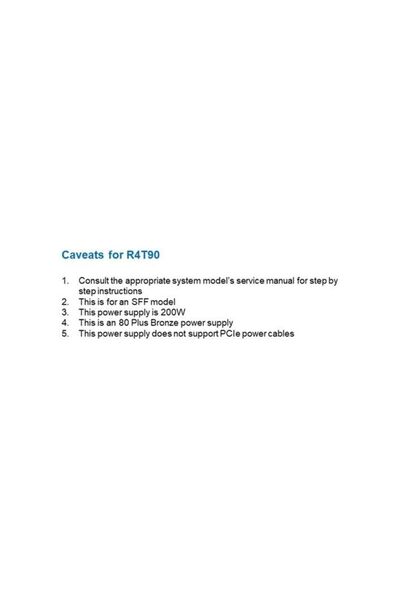 Dell zasilacz,200W,EPA,BRZ,SFF,HTKY, R4T90