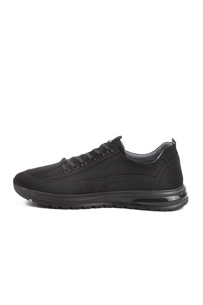 Pierre Cardin Black Nubuck Genuine Leather Men's Shoes 432404 m