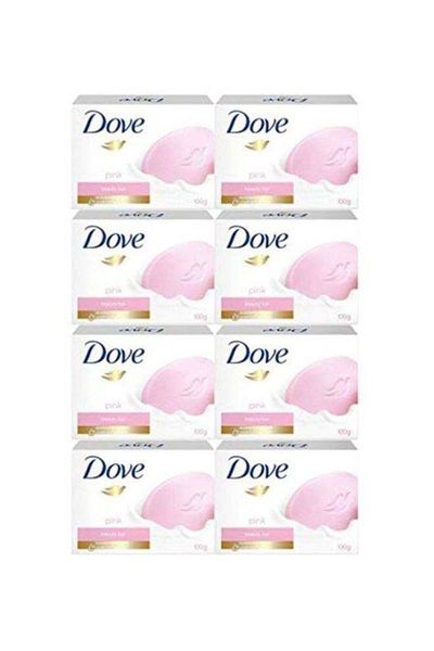 Dove صابون الجمال الوردي 100 جرام، عبوة من 8 قطع