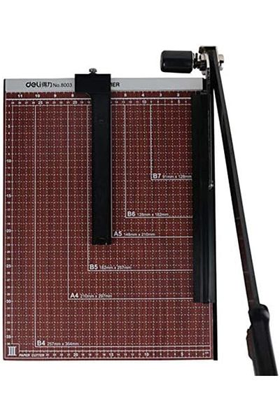 Deli Wooden Base Paper Trimmer, 12 Sheets Capacity