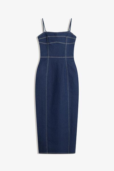 Bershka Long denim dress