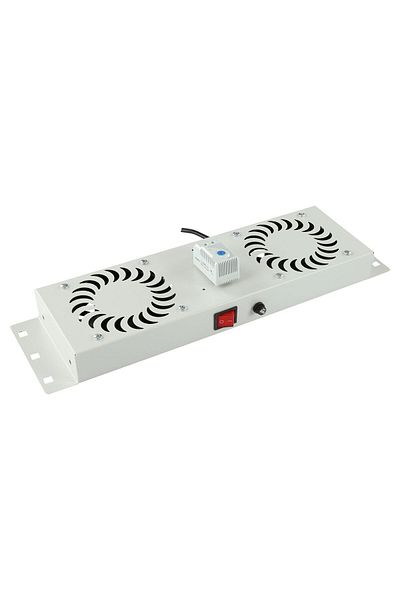 Inna marka Lanview Moduł Wentylatora 2x Analogowy z Termostatem, wtyczka UK, RAF115WH-UK