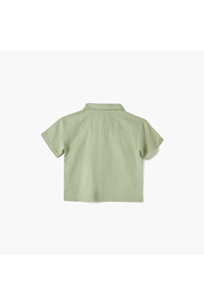 Juniors Stripe Detail Shirt with Short Sleeves