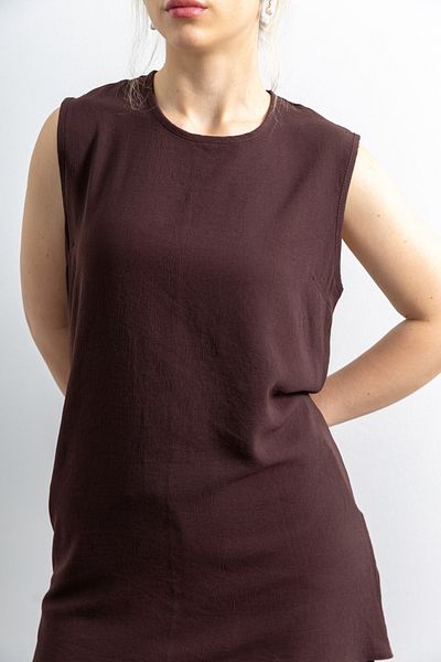 TUĞBA ERGÜL Women's Linen Sleeveless Tunic