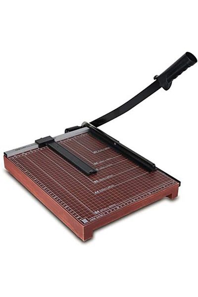 Deli Wooden Base Paper Trimmer, 12 Sheets Capacity