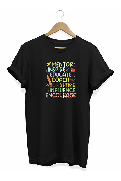 velmorafashion Velmora November 24 Teachers' Day Printed T-Shirt - Black -