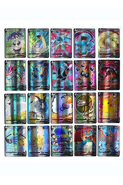 COOYA 100-Piece Pokemon Card Game 100V 50Vmax+50V