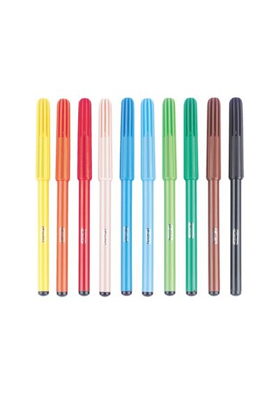 Herlitz Green Line Marker Set 2 mm, Material Plastic, Assorted Colors, Set of 10