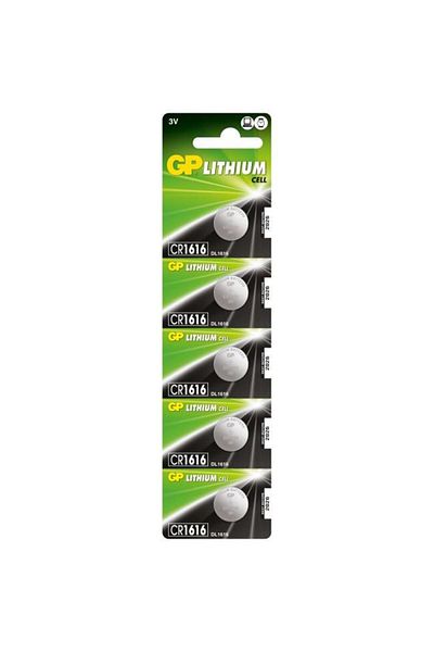 Inna marka Bateria jednorazowa GP LITHIUM BUTTON CELL CR1616, LiMnO2, 3V, 5 szt., 55 mAh, 103135