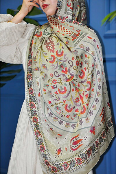 MSCARFS Hidden Spring Pattern Janjan Silk Shawl