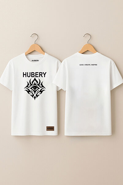 HUBERYWEAR Ανδρικό μπλουζάκι με στάμπα στο στήθος - με σχέδιο συμβόλου ματιού...