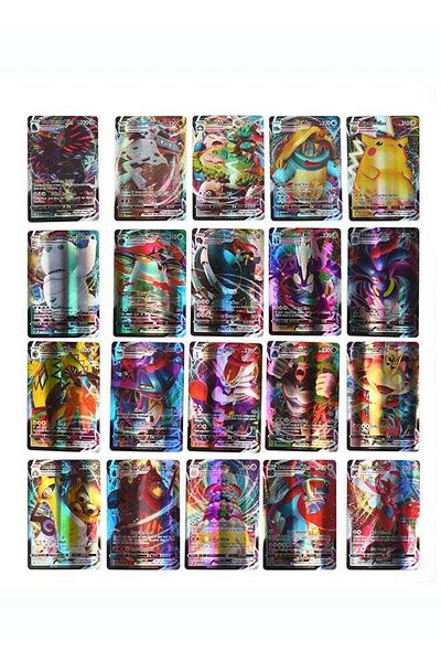 COOYA 100-Piece Pokemon Card Game 100V 50Vmax+50V